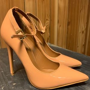 Nude Leather Pumps